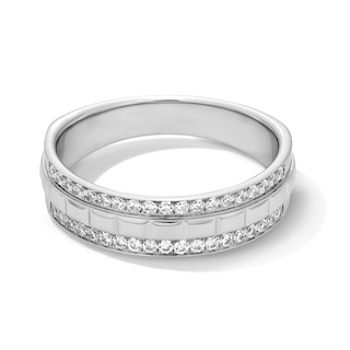 3/8 CT. T.W. Diamond Edge Anniversary Band in 10K White Gold