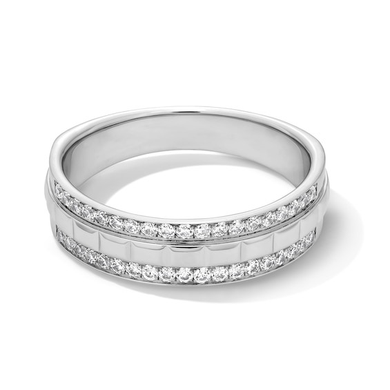 3/8 CT. T.w. Diamond Edge Anniversary Band in 10K White Gold