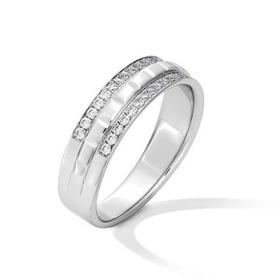 3/8 CT. T.w. Diamond Edge Anniversary Band in 10K White Gold