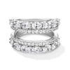 Thumbnail Image 1 of 3 CT. T.W. Oval and Round Certified Lab-Grown Diamond Double Row Solitaire Enhancer in 14K White Gold (F/VS2)