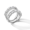 Thumbnail Image 3 of 3 CT. T.W. Oval and Round Certified Lab-Grown Diamond Double Row Solitaire Enhancer in 14K White Gold (F/VS2)