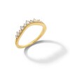 Thumbnail Image 3 of 3/8 CT. T.W. Diamond Alternating Contour Vintage-Style Anniversary Band in 14K Gold
