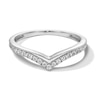 Thumbnail Image 1 of 1/5 CT. T.W. Diamond Double Row Chevron Contour Anniversary Band in 14K White Gold