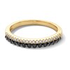 Thumbnail Image 1 of 3/8 CT. T.W. Black and White Diamond Double Row Anniversary Band in 14K Gold