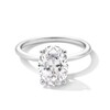 Thumbnail Image 1 of 2-3/4 CT. T.W. Oval Certified Lab-Grown Diamond Solitaire Hidden Halo Engagement Ring in 14K White Gold (F/VS2)