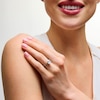 Thumbnail Image 2 of 2-3/4 CT. T.W. Oval Certified Lab-Grown Diamond Solitaire Hidden Halo Engagement Ring in 14K White Gold (F/VS2)