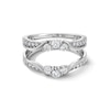 Thumbnail Image 1 of 3/4 CT. T.W. Diamond Three Stone Layered Solitaire Enhancer in 14K White Gold