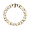 Thumbnail Image 2 of 10.0mm Hexagon Link Chain Bracelet in Solid Stainless Steel with Yellow Ion Plate - 8.5"