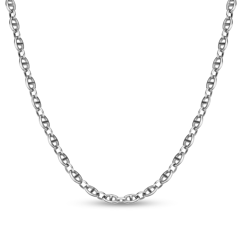 Main Image 1 of 8.0mm Mariner Chain Necklace in Solid Stainless Steel - 22"