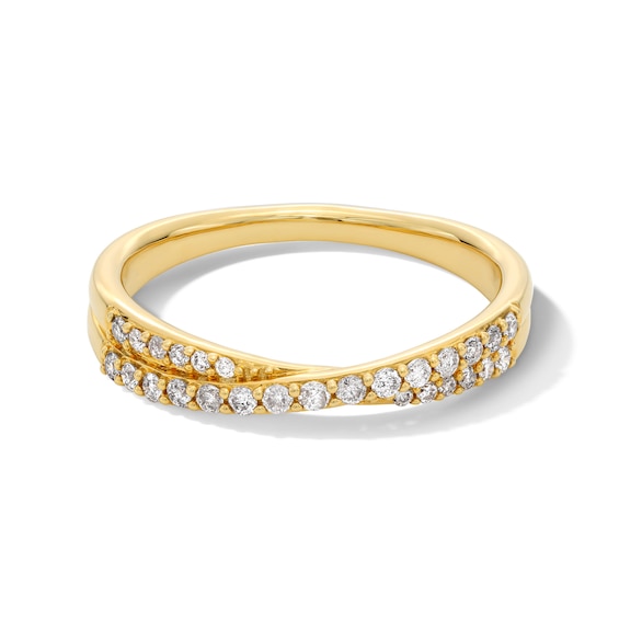 1/4 CT. T.w. Diamond Crossover Band in 10K Gold