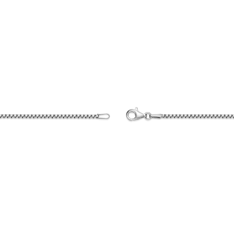 Main Image 4 of Black Spinel Octagon Pendant in Sterling Silver and 14K Gold Plate - 24"