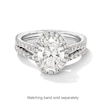Thumbnail Image 4 of Vera Wang Love Collection 2 CT. T.W. Oval Certified Lab-Grown Diamond Frame Engagement Ring in 14K White Gold