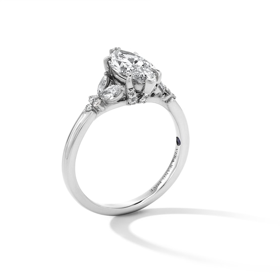 Vera Wang Love Collection 1-7/8 CT. T.w. Marquise Certified Lab-Grown Diamond Floral Engagement Ring in 14K White Gold
