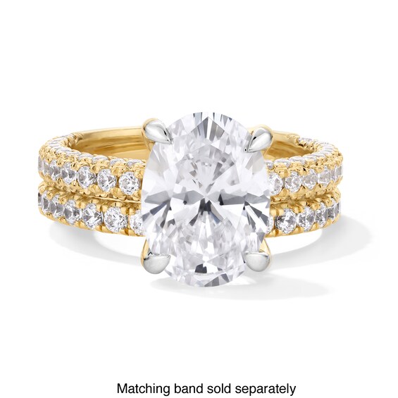 Vera Wang Love Collection 3-7/8 CT. T.w. Oval Certified Lab-Grown Diamond Engagement Ring in 14K Gold (F/Vs2)