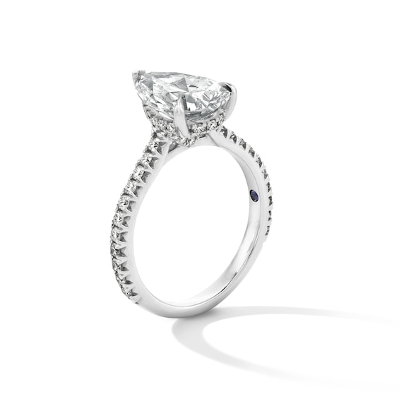 Vera Wang Love Collection 3-1/2 CT. T.w. Pear-Shaped Certified Lab-Grown Diamond Engagement Ring in 14K White Gold
