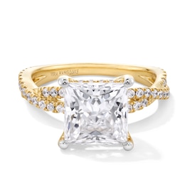 Vera Wang Love Collection 3-3/8 CT. T.W. Princess-Cut Certified Lab-Grown Diamond Engagement Ring in 14K Gold (F/VS2)