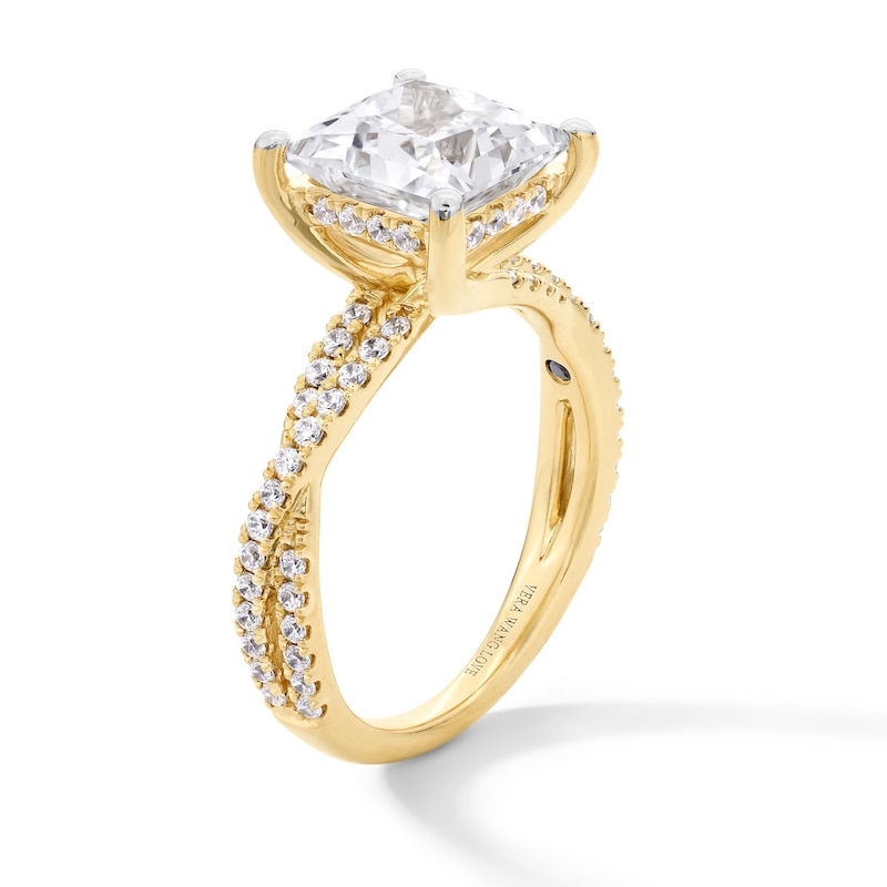 Main Image 2 of Vera Wang Love Collection 3-3/8 CT. T.W. Princess-Cut Certified Lab-Grown Diamond Engagement Ring in 14K Gold (F/VS2)