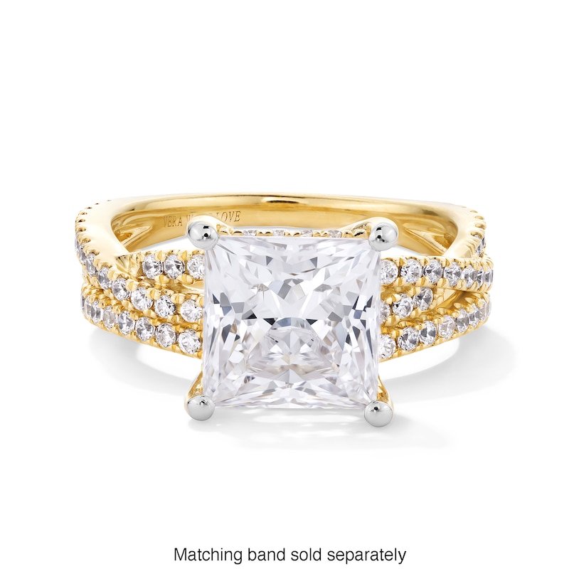 Main Image 4 of Vera Wang Love Collection 3-3/8 CT. T.W. Princess-Cut Certified Lab-Grown Diamond Engagement Ring in 14K Gold (F/VS2)