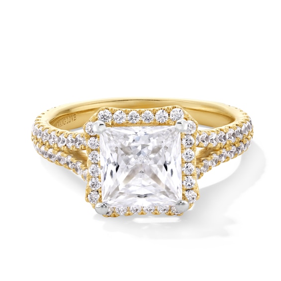 Vera Wang Love Collection -/ CT. T.w. Princess-Cut Certified Lab-Grown Diamond Engagement Ring in 14K Gold (F/Vs2