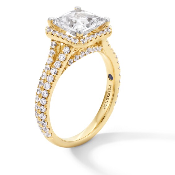 Vera Wang Love Collection -/ CT. T.w. Princess-Cut Certified Lab-Grown Diamond Engagement Ring in 14K Gold (F/Vs2