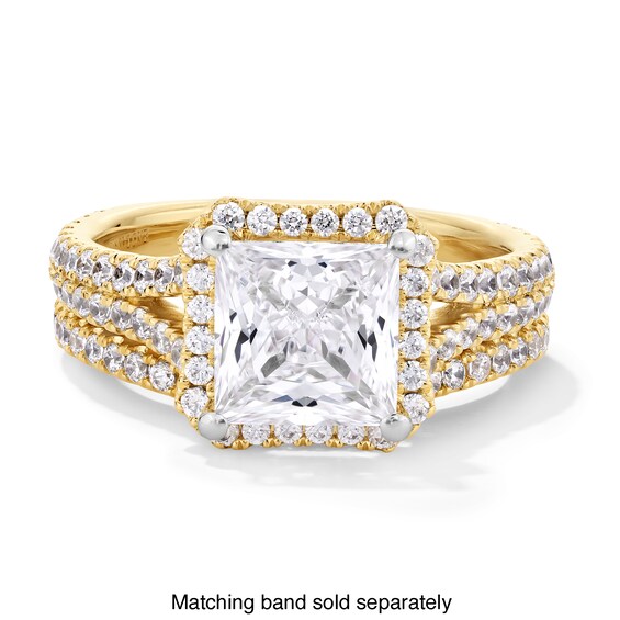 Vera Wang Love Collection -/ CT. T.w. Princess-Cut Certified Lab-Grown Diamond Engagement Ring in 14K Gold (F/Vs2