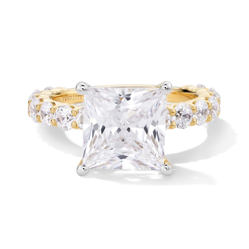 Main Image 1 of Vera Wang Love Collection 5-1/2 CT. T.W. Princess-Cut Certified Lab-Grown Diamond Engagement Ring in 14K Gold (F/VS2)