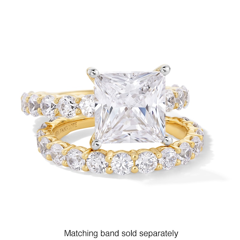Main Image 3 of Vera Wang Love Collection 5-1/2 CT. T.W. Princess-Cut Certified Lab-Grown Diamond Engagement Ring in 14K Gold (F/VS2)