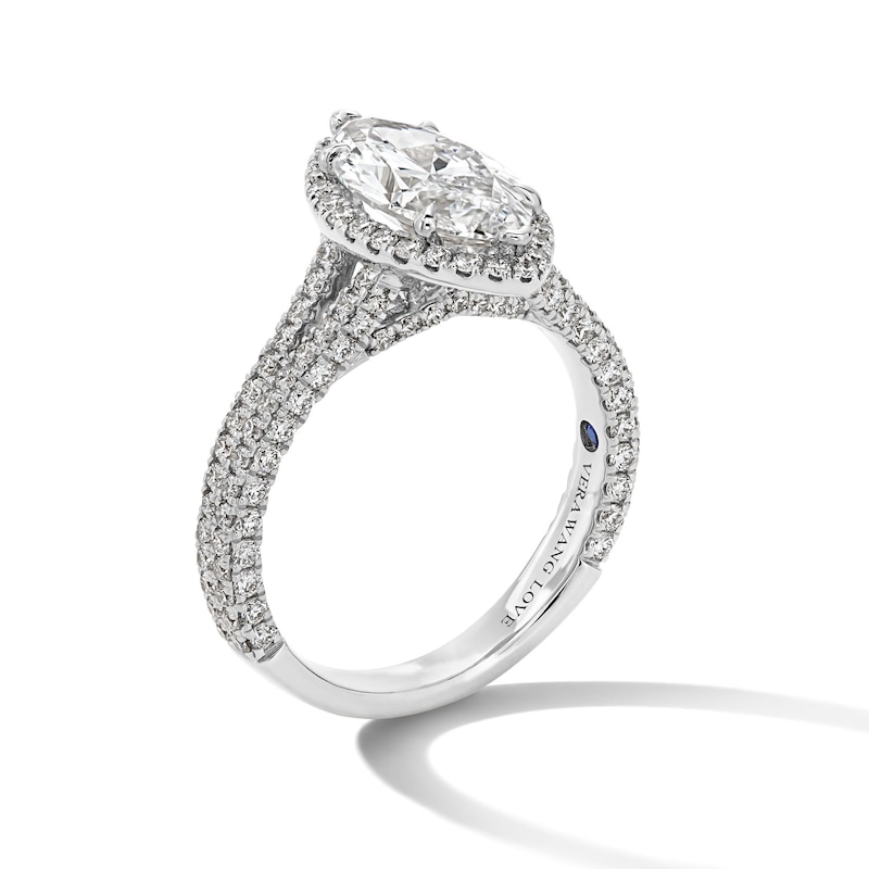 Main Image 2 of Vera Wang Love Collection 3 CT. T.W. Marquise Certified Lab-Grown Diamond Split Shank Engagement Ring in White Gold
