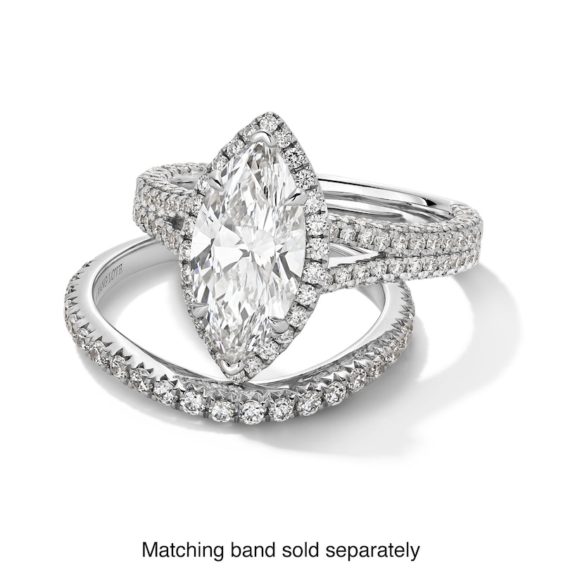 Main Image 3 of Vera Wang Love Collection 3 CT. T.W. Marquise Certified Lab-Grown Diamond Split Shank Engagement Ring in White Gold