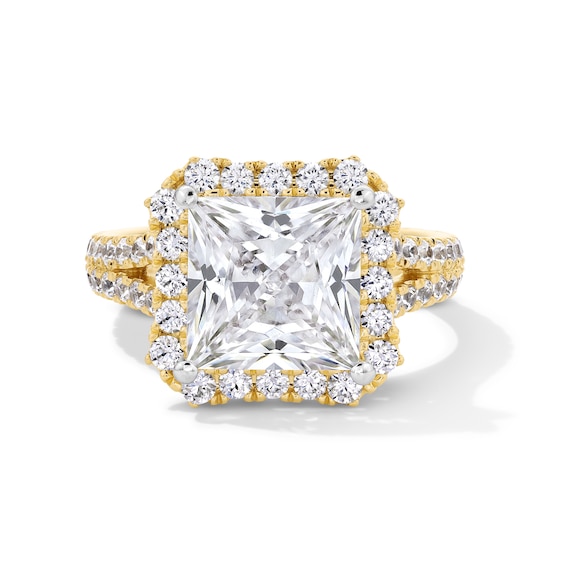 Vera Wang Love Collection 5-1/5 CT. T.w. Princess-Cut Certified Lab-Grown Diamond Engagement Ring in 14K Gold (F/Vs2)