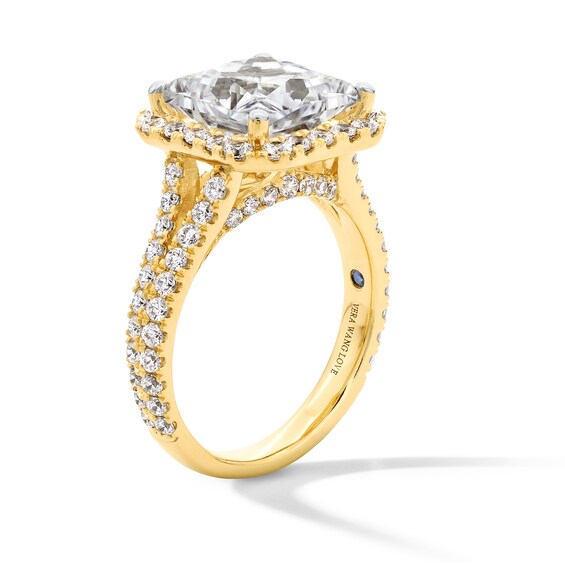 Vera Wang Love Collection 5-1/5 CT. T.w. Princess-Cut Certified Lab-Grown Diamond Engagement Ring in 14K Gold (F/Vs2)