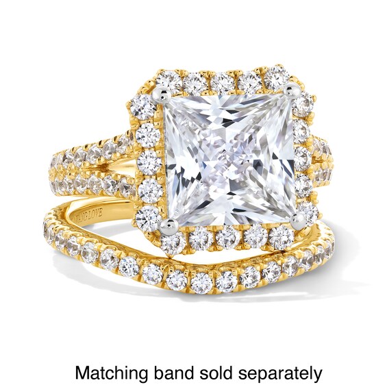 Vera Wang Love Collection 5-1/5 CT. T.w. Princess-Cut Certified Lab-Grown Diamond Engagement Ring in 14K Gold (F/Vs2)