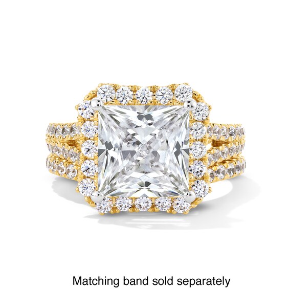 Vera Wang Love Collection 5-1/5 CT. T.w. Princess-Cut Certified Lab-Grown Diamond Engagement Ring in 14K Gold (F/Vs2)