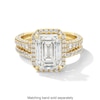 Thumbnail Image 4 of Vera Wang Love Collection 5 CT. T.W. Emerald Certified Lab-Grown Diamond Frame Engagement Ring in 14K Gold (F/VS2)