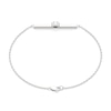 Thumbnail Image 2 of Lab-Created Emerald and White Lab-Created Sapphire Bar Bracelet in Sterling Silver - 7.5"