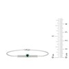 Thumbnail Image 3 of Lab-Created Emerald and White Lab-Created Sapphire Bar Bracelet in Sterling Silver - 7.5"