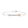 Thumbnail Image 1 of Lab-Created Ruby Arrow Bracelet in Sterling Silver and 14K Rose Gold Plate - 7.25"