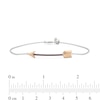 Thumbnail Image 3 of Lab-Created Ruby Arrow Bracelet in Sterling Silver and 14K Rose Gold Plate - 7.25"
