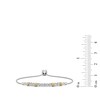Thumbnail Image 3 of White Lab-Created Sapphire Bolo Bracelet in Sterling Silver and 24K Gold Plate - 9.5&quot;