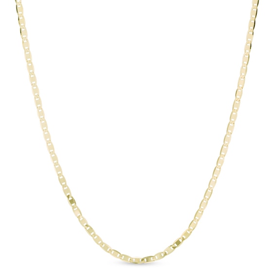 1.75mm Mariner Chain Necklace in Solid 10K Gold - 24"