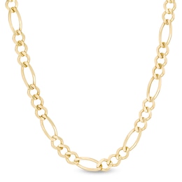 4.5mm Figaro Chain Necklace in Solid 14K Gold - 18"