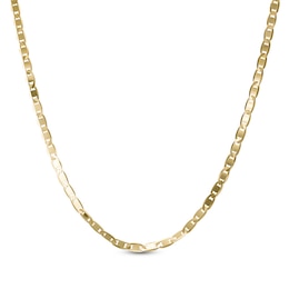 2.3mm Mariner Chain Necklace in Solid 10K Gold - 16"
