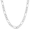 Thumbnail Image 1 of 4.6mm Figaro Chain Necklace in Solid 14K White Gold - 22"