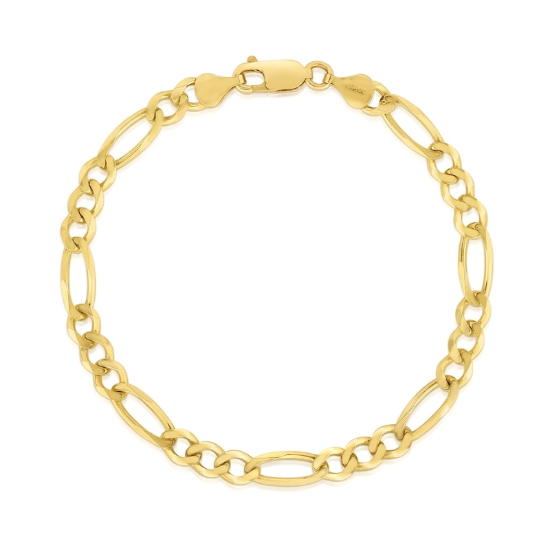 Main Image 1 of 6.0mm Figaro Chain Bracelet in Solid 14K Gold - 8.5"