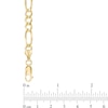 Thumbnail Image 2 of 6.0mm Figaro Chain Necklace in Solid 14K Gold - 20"