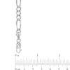 Thumbnail Image 2 of 6.0mm Figaro Chain Necklace in Solid 14K White Gold - 24"