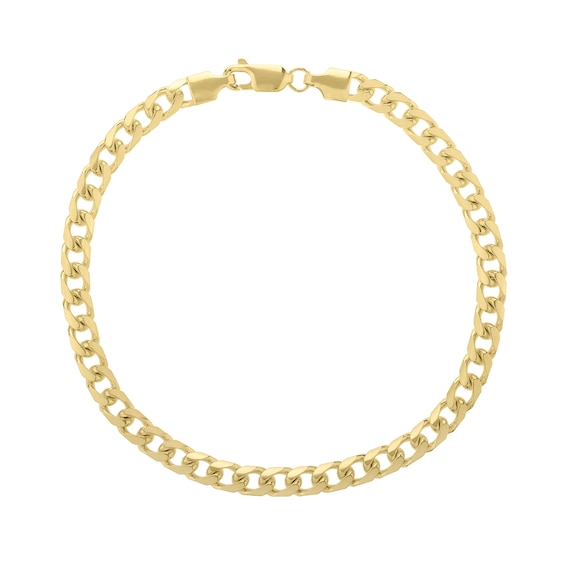 5.0mm Miami Cuban Curb Chain Bracelet in Solid 14K Gold - 8.5"
