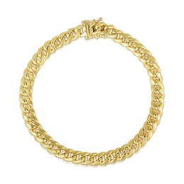 10.7mm Miami Cuban Curb Chain Bracelet in Hollow 14K Gold - 8.5"