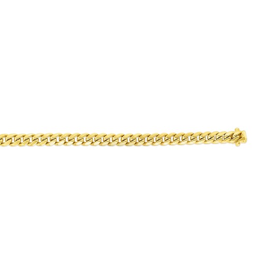 10.7mm Miami Cuban Curb Chain Bracelet in Hollow 14K Gold - 8.5"