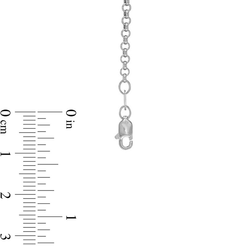 Main Image 2 of 2.5mm Rolo Chain Necklace in Hollow 14K White Gold - 16"